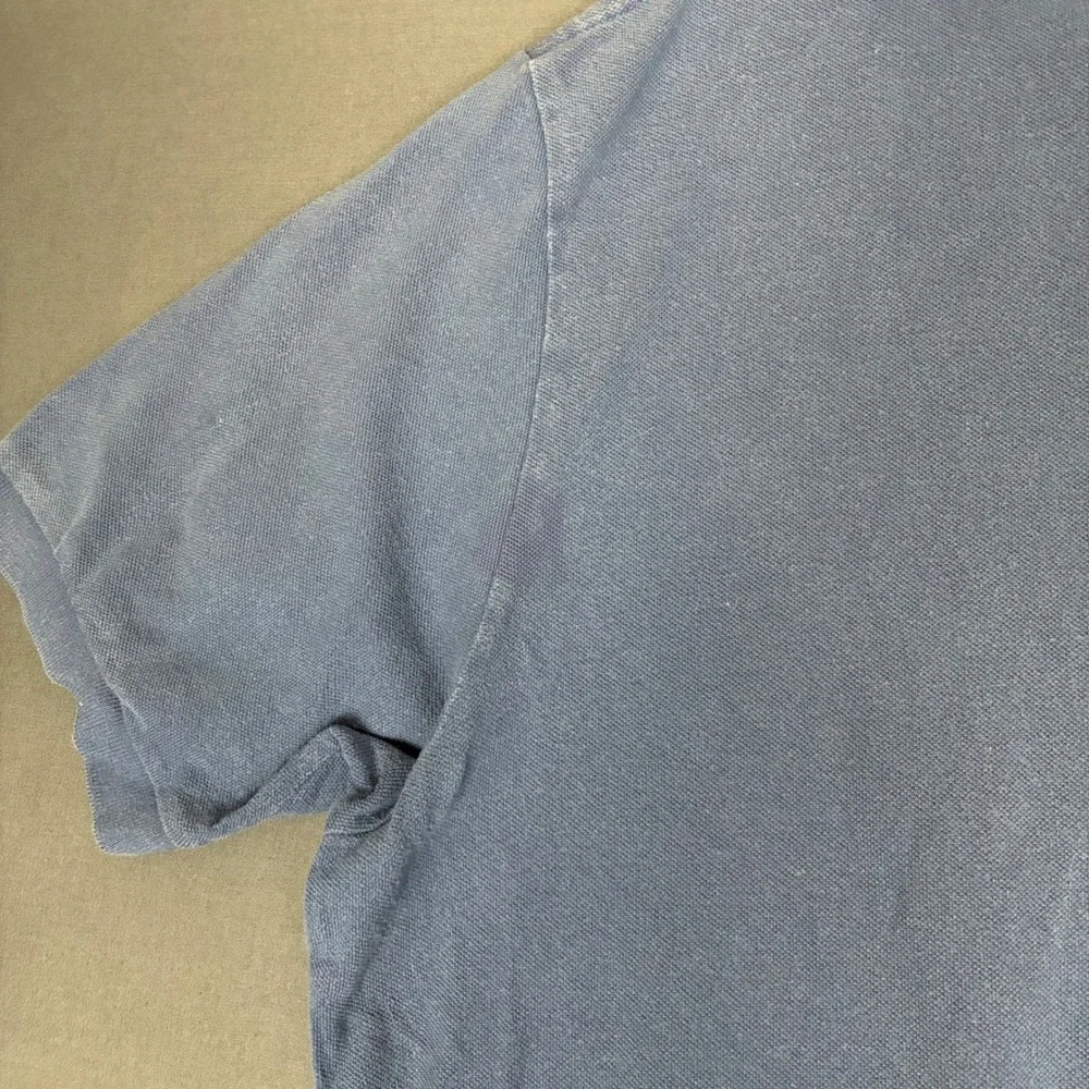 Polo Ralph Lauren Blue Short Sleeve Polo Men's Size XXL Orange Pony VTG Preppy
